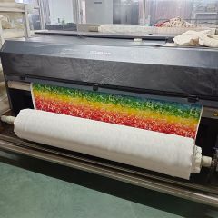 数码全涤色丁布直喷印花 高色牢印花工厂来样来图制作