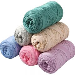 新款大团布条线毛线团DIY手编织包包地毯粗毛线地垫材料跨境